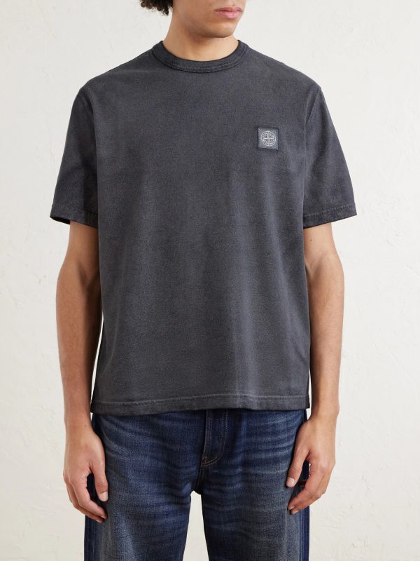 Logo-Appliquéd Reflective Garment-Dyed Cotton-Jersey T-Shirt - FR