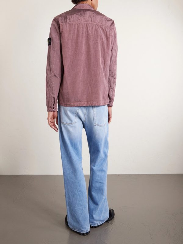 ECONYL® Nylon Metal Recycled Crinkled-Shell Overshirt - BK