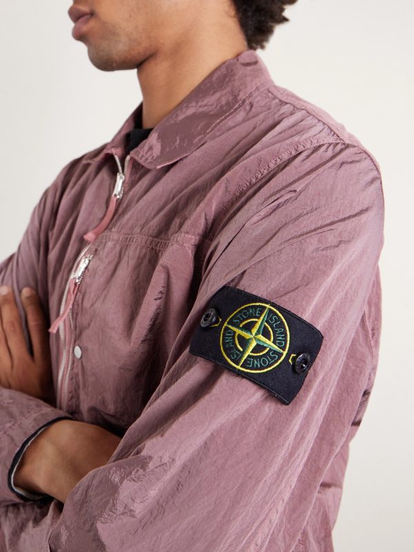 ECONYL® Nylon Metal Recycled Crinkled-Shell Overshirt - CU