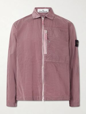 ECONYL® Nylon Metal Recycled Crinkled-Shell Overshirt ECONYL® Nylon Metal Recycled Crinkled-Shell Overshirt