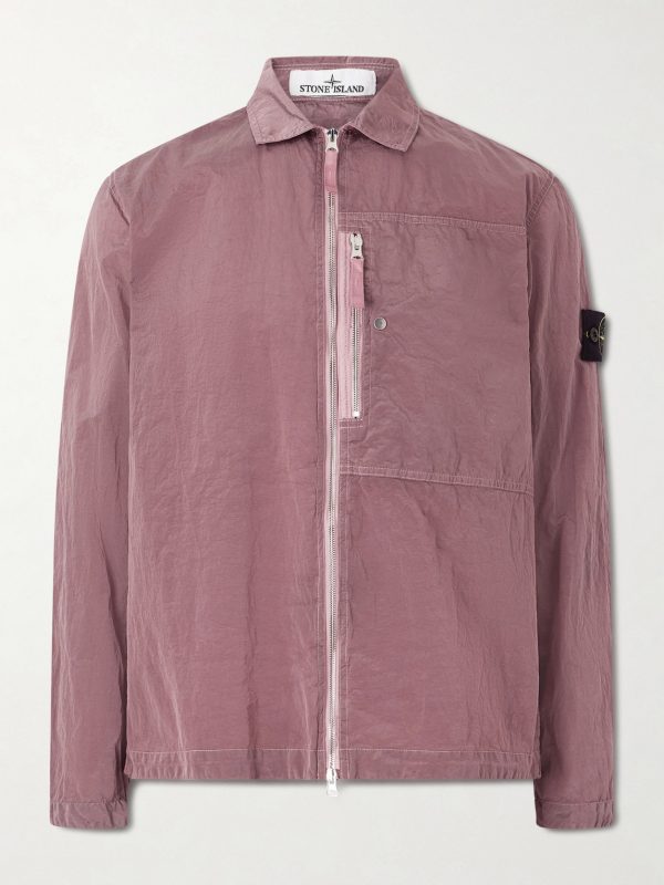 ECONYL® Nylon Metal Recycled Crinkled-Shell Overshirt