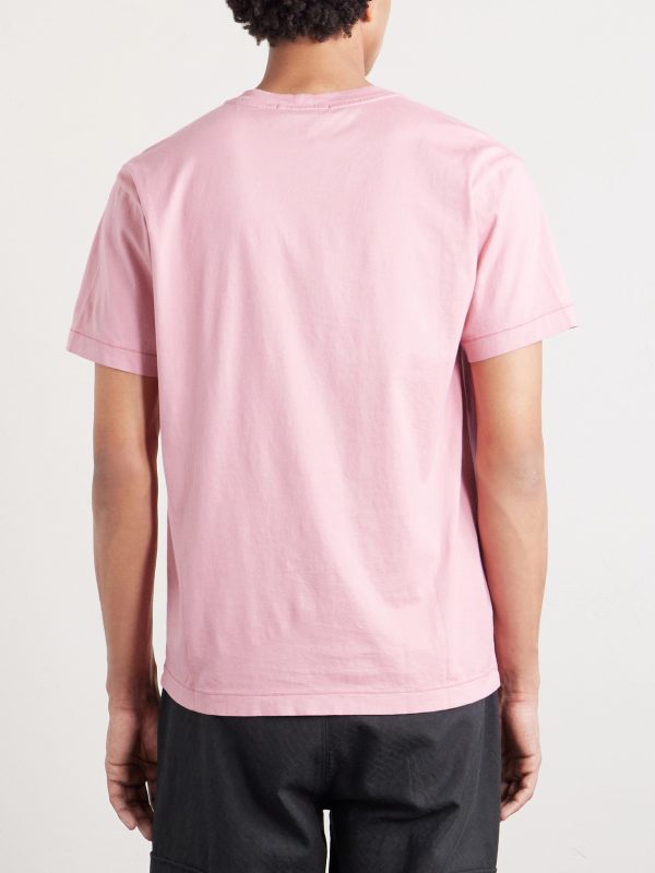 Logo-Appliquéd Garment-Dyed Cotton-Jersey T-Shirt - BK Logo-Appliquéd Garment-Dyed Cotton-Jersey T-Shirt - BK