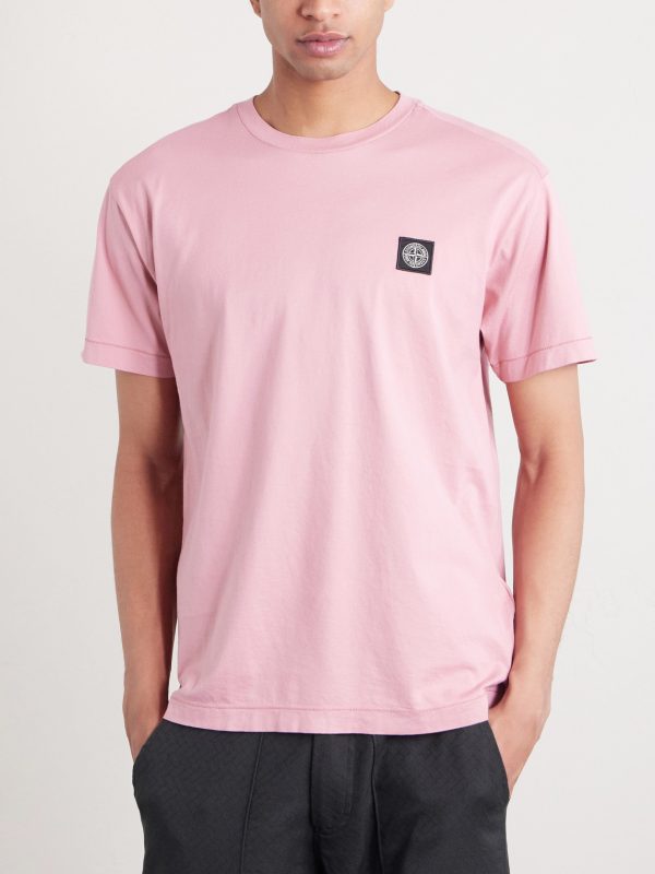 Logo-Appliquéd Garment-Dyed Cotton-Jersey T-Shirt - FR Logo-Appliquéd Garment-Dyed Cotton-Jersey T-Shirt - FR