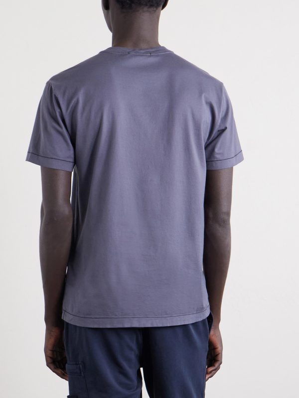 Logo-Appliquéd Garment-Dyed Cotton-Jersey T-Shirt - BK Logo-Appliquéd Garment-Dyed Cotton-Jersey T-Shirt - BK
