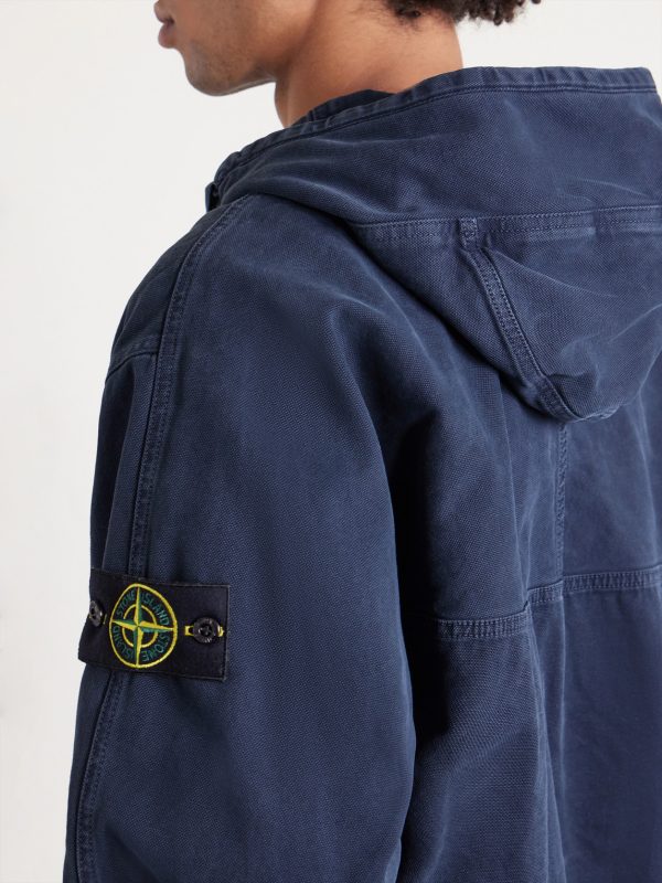 Oversized Organic Panama Cotton-Canvas Zip-Up Hooded Jacket - CU Oversized Organic Panama Cotton-Canvas Zip-Up Hooded Jacket - CU