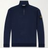 Cotton-Blend Half-Zip Sweater