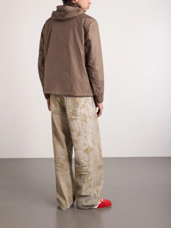 Garment-Dyed Crinkled Recycled-Nylon Parka - BK