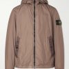 Garment-Dyed Crinkled Recycled-Nylon Parka
