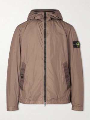 Garment-Dyed Crinkled Recycled-Nylon Parka Garment-Dyed Crinkled Recycled-Nylon Parka