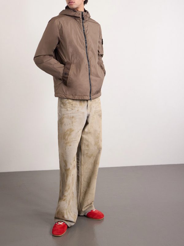 Garment-Dyed Crinkled Recycled-Nylon Parka - OU
