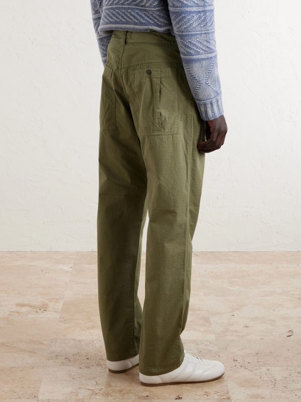 Straight-Leg Cotton-Ripstop Trousers - BK Straight-Leg Cotton-Ripstop Trousers - BK