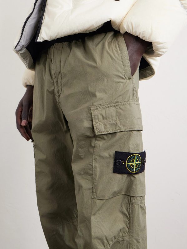 Tapered Organic Cotton-Blend Twill Cargo Trousers - CU