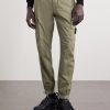 Tapered Organic Cotton-Blend Twill Cargo Trousers - FR