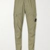 Tapered Organic Cotton-Blend Twill Cargo Trousers