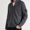 Ribbed Cotton-Blend Bouclè Zip-Up Cardigan - FR Ribbed Cotton-Blend Bouclè Zip-Up Cardigan - FR