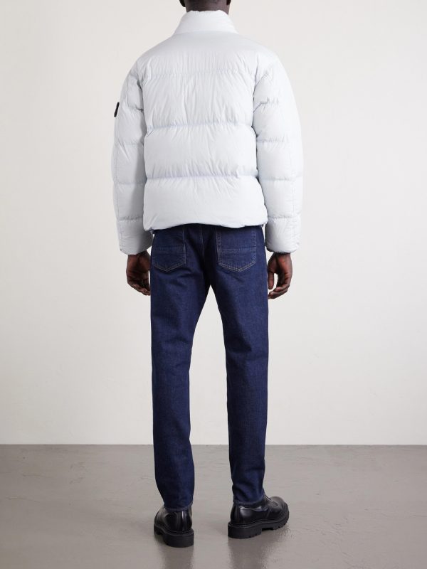 Quilted Crinkled Recycled-Nylon Down Jacket - BK