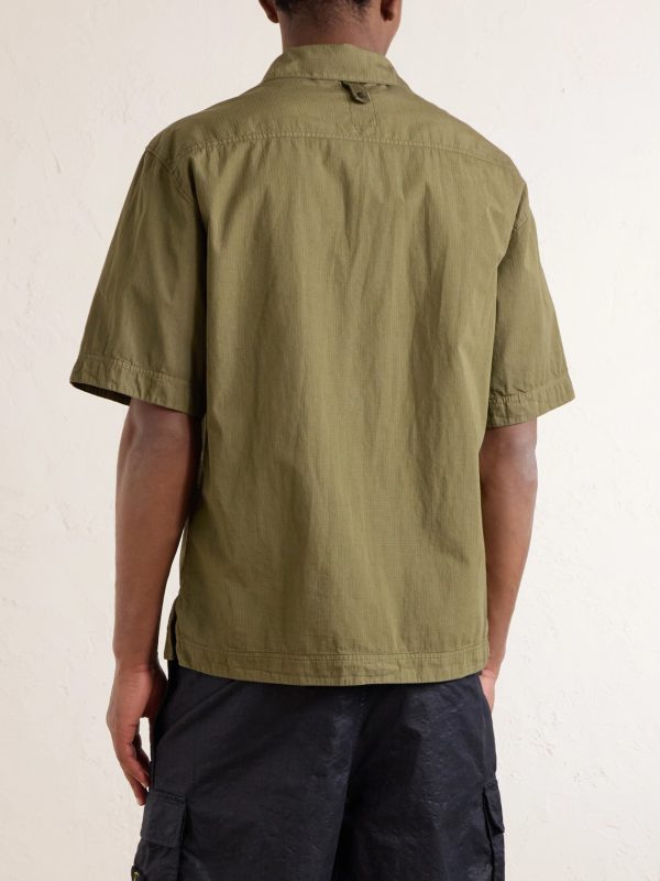 Garment-Dyed Cotton-Blend Ripstop Shirt - BK Garment-Dyed Cotton-Blend Ripstop Shirt - BK