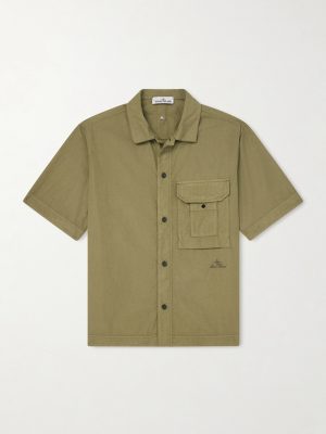 Garment-Dyed Cotton-Blend Ripstop Shirt Garment-Dyed Cotton-Blend Ripstop Shirt