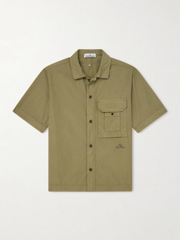 Garment-Dyed Cotton-Blend Ripstop Shirt Garment-Dyed Cotton-Blend Ripstop Shirt