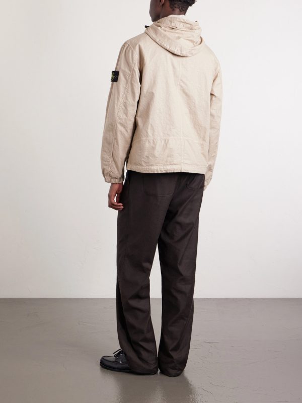Logo-Appliquéd Panama Hooded Jacket - BK Logo-Appliquéd Panama Hooded Jacket - BK