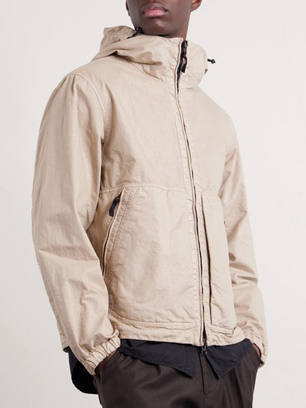 Logo-Appliquéd Panama Hooded Jacket - FR Logo-Appliquéd Panama Hooded Jacket - FR