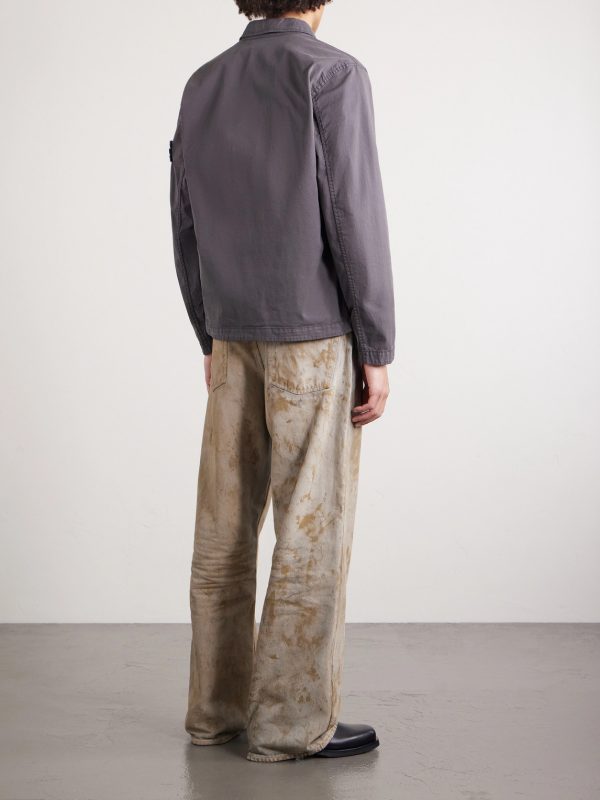 Garment-Dyed Stretch Organic Cotton-Twill Overshirt - BK Garment-Dyed Stretch Organic Cotton-Twill Overshirt - BK