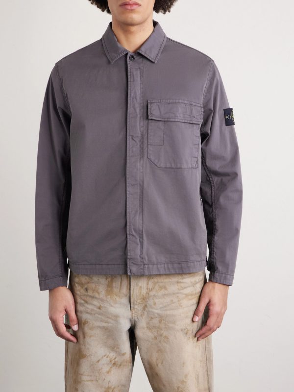 Garment-Dyed Stretch Organic Cotton-Twill Overshirt - FR Garment-Dyed Stretch Organic Cotton-Twill Overshirt - FR
