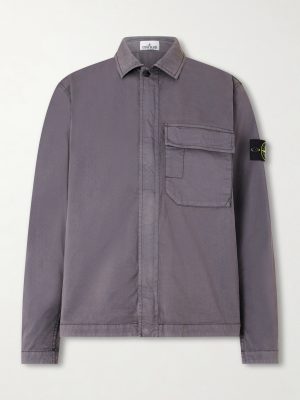 Garment-Dyed Stretch Organic Cotton-Twill Overshirt Garment-Dyed Stretch Organic Cotton-Twill Overshirt