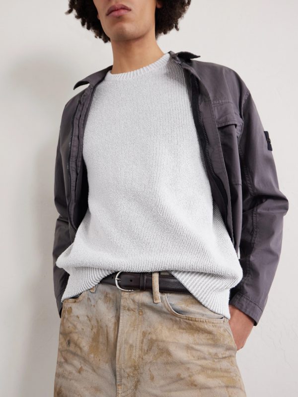 Ribbed Cotton-Blend Bouclé Sweater - CU