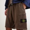 Straight-Leg Garment-Dyed Organic Cotton-Fleece Drawstring Shorts - CU