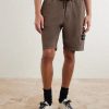 Straight-Leg Garment-Dyed Organic Cotton-Fleece Drawstring Shorts - FR