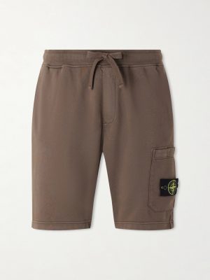 Straight-Leg Garment-Dyed Organic Cotton-Fleece Drawstring Shorts Straight-Leg Garment-Dyed Organic Cotton-Fleece Drawstring Shorts