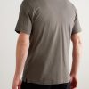 Slim-Fit Camp-Collar Supima Cotton-Mesh Shirt - BK Slim-Fit Camp-Collar Supima Cotton-Mesh Shirt - BK