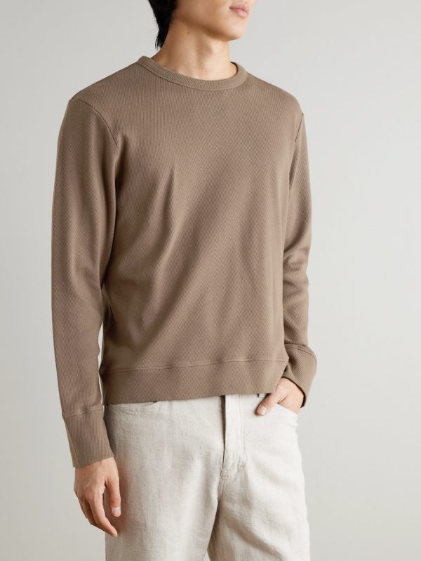 Knitted Cotton T-Shirt - FR Knitted Cotton T-Shirt - FR