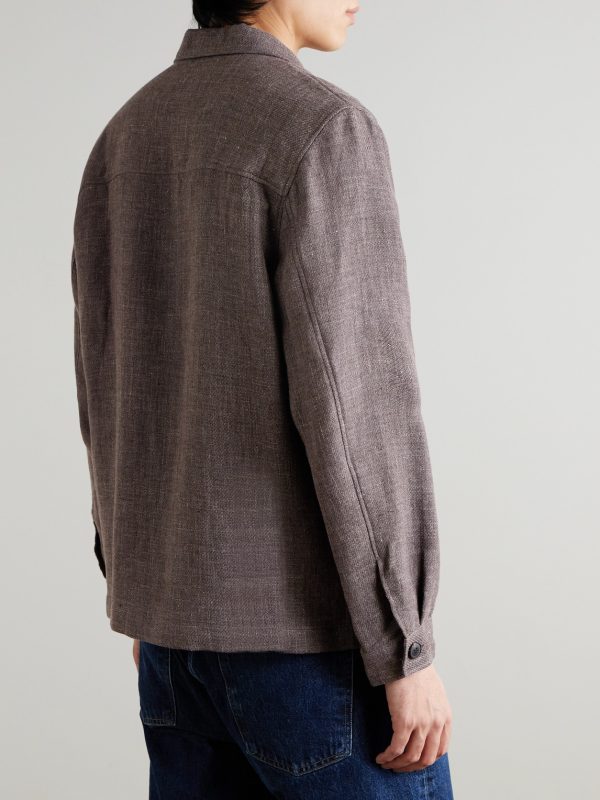 Cotton and Linen-Blend Overshirt - BK