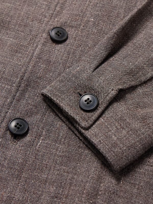 Cotton and Linen-Blend Overshirt - E1