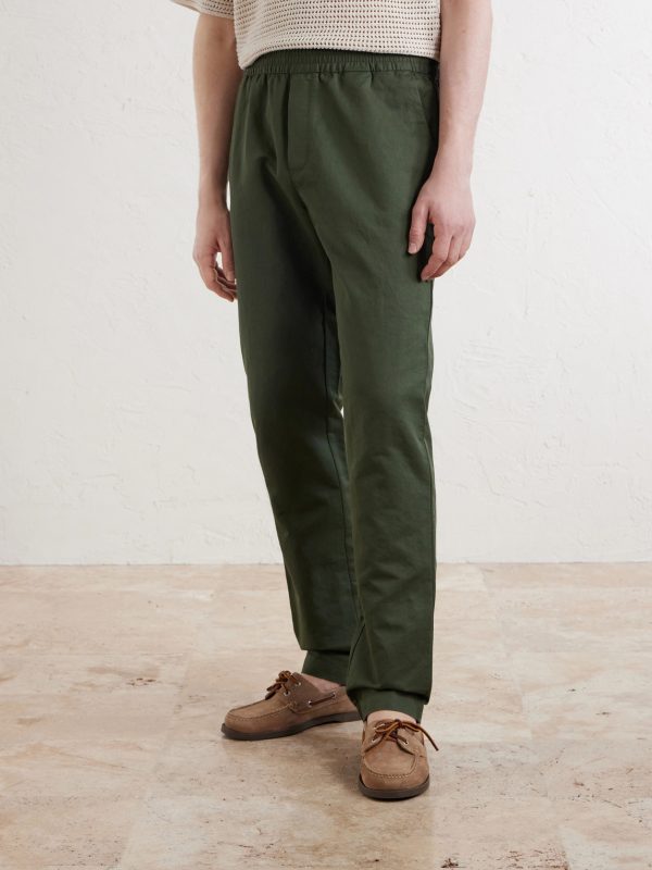 Tapered Cotton and Linen-Blend Trousers - FR Tapered Cotton and Linen-Blend Trousers - FR