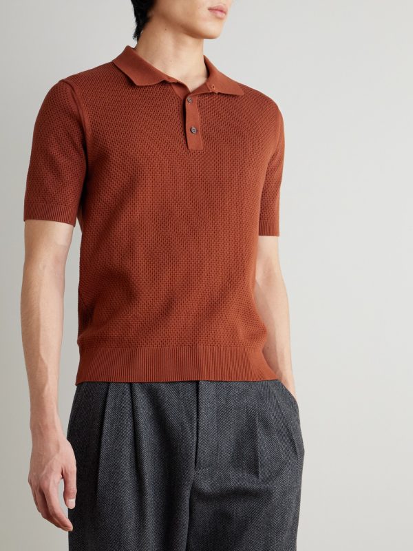 Cotton-Mesh Polo Shirt - FR Cotton-Mesh Polo Shirt - FR