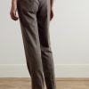 Straight-Leg Textured Wool-Blend Suit Trousers - BK Straight-Leg Textured Wool-Blend Suit Trousers - BK