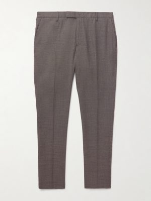 Straight-Leg Textured Wool-Blend Suit Trousers Straight-Leg Textured Wool-Blend Suit Trousers