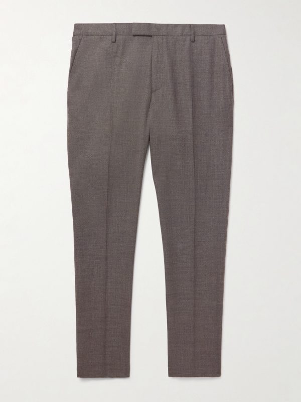 Straight-Leg Textured Wool-Blend Suit Trousers Straight-Leg Textured Wool-Blend Suit Trousers