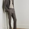 Straight-Leg Textured Wool-Blend Suit Trousers - OU Straight-Leg Textured Wool-Blend Suit Trousers - OU