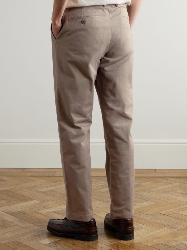 Straight-Leg Cotton-Drill Trousers - BK Straight-Leg Cotton-Drill Trousers - BK