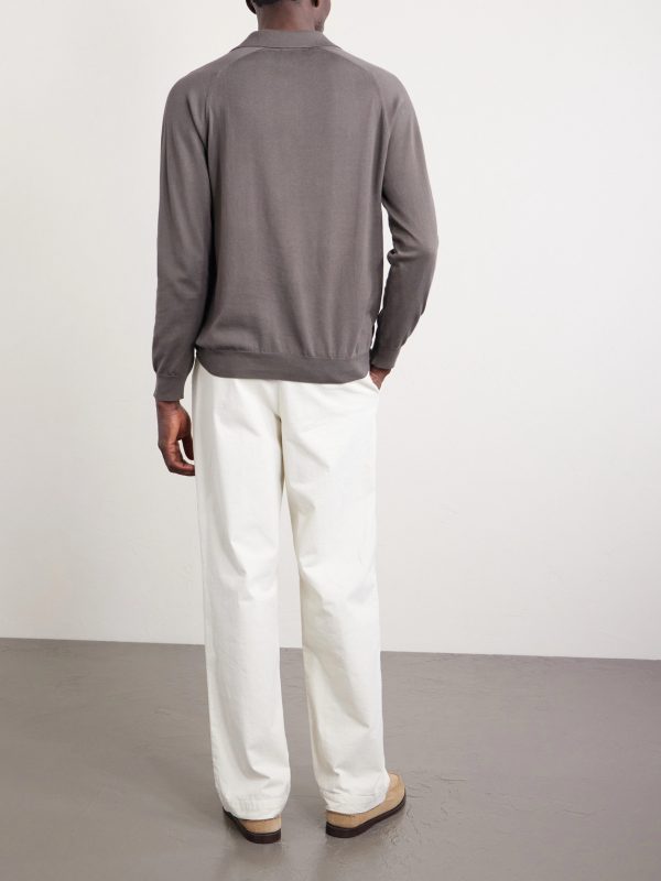Sea Island Cotton and Cashmere-Blend Polo Shirt - BK