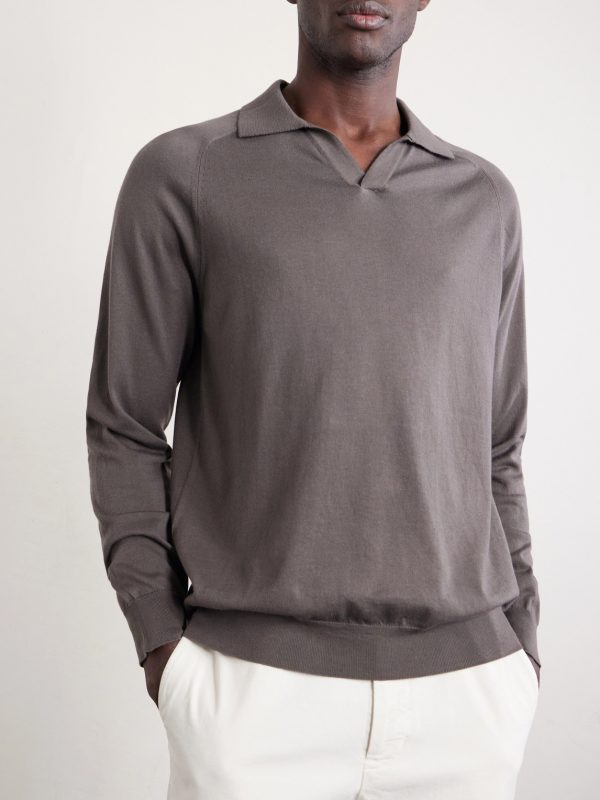 Sea Island Cotton and Cashmere-Blend Polo Shirt - FR