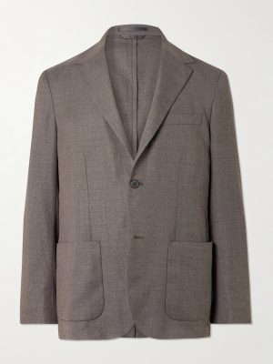 Textured Wool-Blend Suit Jacket Textured Wool-Blend Suit Jacket