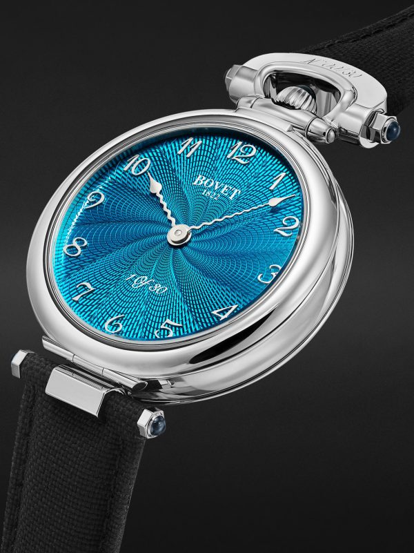 Monsieur BOVET Limited Edition Hand-Wound 43mm Titanium and Canvas Watch, Ref. No. AI43032 - FR Monsieur BOVET Limited Edition Hand-Wound 43mm Titanium and Canvas Watch, Ref. No. AI43032 - FR