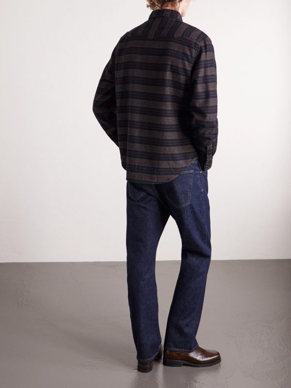 Striped Cotton-Twill Shirt - BK Striped Cotton-Twill Shirt - BK