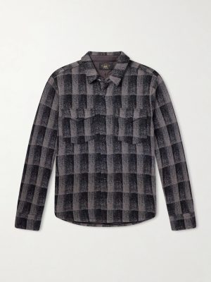 Checked Wool and Cashmere-Blend Overshirt Checked Wool and Cashmere-Blend Overshirt