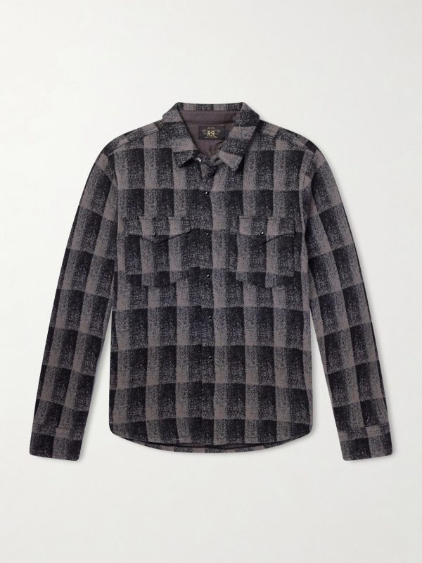 Checked Wool and Cashmere-Blend Overshirt Checked Wool and Cashmere-Blend Overshirt